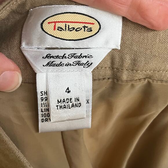 Talbots Women's Vintage Wool Wide Leg Pants Tan Size 4 - Picture 5 of 6